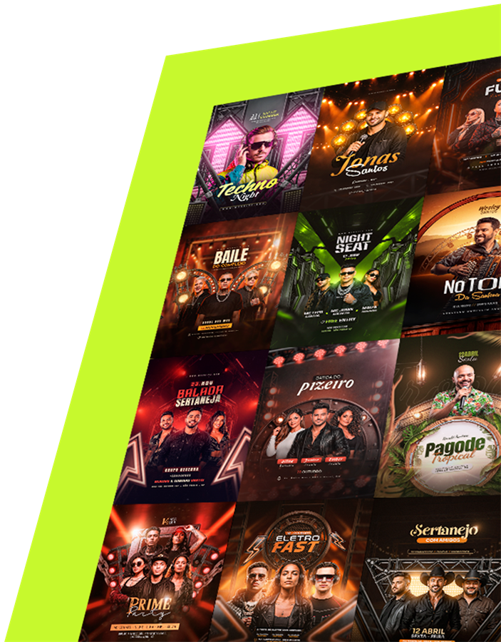 Colagem de Flyers